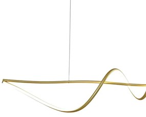 Pendente Contour 120X20X20Cm Led 30W 3000K Bivolt Dourado - Usina Impo...