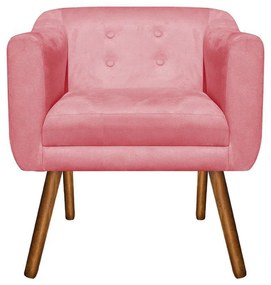 KIT 02 POLTRONAS JULIA SUEDE ROSE PES PA