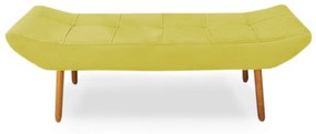 Puff Banqueta 140cm Maya Pés Palito Suede Amarelo - Sheep Estofados - Amarelo