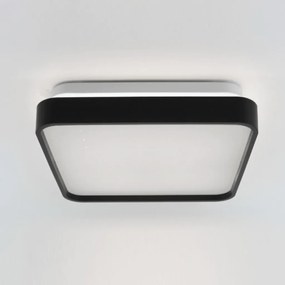 Plafon Black 12W Led 3000K 28X28X7,5Cm Ip20 Bivolt Preto | Opus Hm 800...