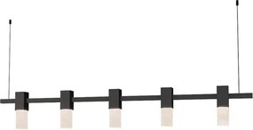 Pendente Cristal De Rocha E Aluminio Preto Felsen