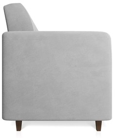 Sofá 03 Lugares Arezzo Suede Pés Chanfrado Tabaco - D'Rossi - Cinza