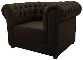 Poltrona Decorativa Chesterfield Ana Corano Marrom - ADJ Decor