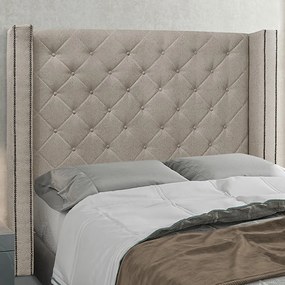 Cabeceira Decorativa Casal 1,64M Loewe Linho Areia G63 - Gran Belo