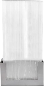 Arandela Led Cristal De Rocha E Aluminio Cromo 5W 3000K