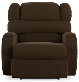 Poltrona do Papai Sala de Cinema Reclinável Kylie Power Touch USB Veludo Marrom G23