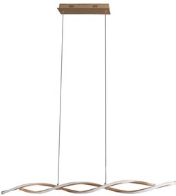 Pendente Led Metal E Silicone Dourado 30W 3000K Flow