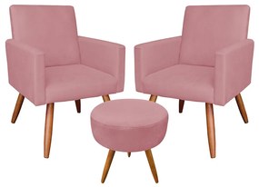 KIT 02 POLTRONAS COM 01 PUFF LARISSA SUE