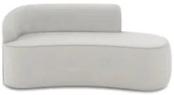 Sofá 3 Lugares Para Sala 180cm Orgânico Wendi Veludo Cinza I01  - Mpoz