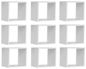 Kit 09 Nichos Organizador 30x30cm Branco G01 - AJL Móveis