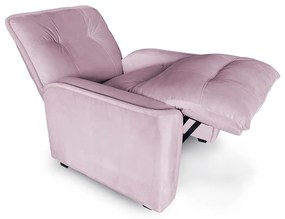 Poltrona do Papai Reclinável Orion Veludo Rosê - Sheep Estofados - Rosa