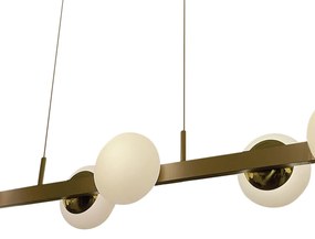 Pendente Aivi 14X10X100Cm Led 30W - Usina 19750/6 Led (MR-T - Marrom Texturizado, 4000k, 220v)
