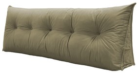 Almofada para Cabeceira Mel 1,95 m King Travesseiro Apoio para Encosto Macia Formato Triângulo Suede Nude