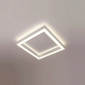 Plafon Dobby Quadrado 30X30X7,5Cm Led 56W Bivolt - Usina 19680/30 (BT - Branco Texturizado, 3000k)