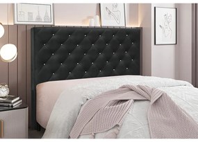 Cabeceira Cama Box Casal 140 cm Tania Veludo S04 - D'Rossi - Preto