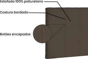 Painel Verona Para Cama Box King 195 cm Suede S04 - D'Rossi - Caramelo