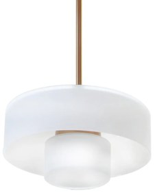 Pendente Bol Ø18X22Cm Vidro E Metal Alumínio 01Xled 5,5W 2700K - Old A... (BRANCO, AMBAR)