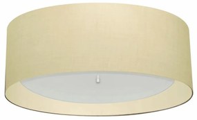 Plafon Para Quarto Cilíndrico SQ-3008 Cúpula Cor Algodão Crú Bege