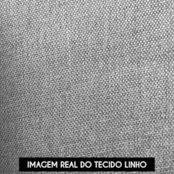 Poltrona Para Sala Pé Metal Preto Kit 2 Ana Linho Cinza - Ibiza