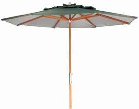 Ombrelone Leblon Verde Militar em Madeira Central 2,00 MT (LARG) com Tecido Bagun - 43755 Sun House