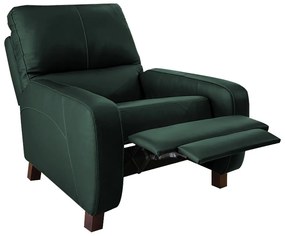 Poltrona do Papai Sala de Cinema Reclinável Manual Viena Two Way Couro Verde G40 - Gran Belo