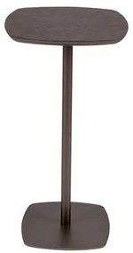 Mesa Apoio Violette Alta Tampo Recouro Mescla Cinza Base Bronze - 78288 Sun House