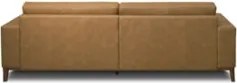 Sofá 3 Lugares Para Sala Living 210cm Ronie L08 Couro Camel  - Mpozena