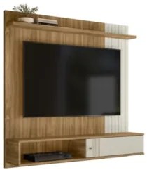 Painel TV 55 Pol e Bancada Suspensa Romeo Nature/Off Flex Z49 - Mpozen