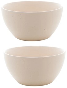 Jogo 2 Bowls Cerâmica Granilite Marfim 14x7cm 28569 Bon Gourmet