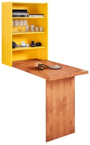 Mesa Dobrável de Parede Amarela - Wood Prime MP 33212