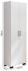 Livreiro Office Allan 02 Portas Grandes L01 - ADJ DECOR
