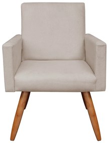 KIT 02 POLTRONAS LARISSA SUEDE BEGE PES