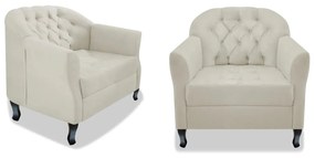 Kit 02 Poltrona Julia A02 Suede - ADJ Decor