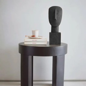 Escultura Decorativa "Face" Em Poliresina Preto 42x14,5 Cm  - D'Rossi