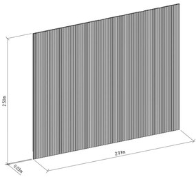 Painel Decorativo Ripado para Parede Mahalo 300x250 MDP Nature G77 - Gran Belo