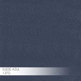 Banqueta Decorativa Billie Base Preta Suede Azul Marinho G41 - Gran Belo