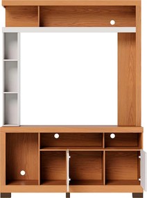 Home Estante para TV até 50 2 Portas MDP/MDF 190cm Nichos Laterais Brogy Freijó/Off White G73 - Gran Belo