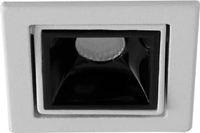 Plafon Led De Embutir Aluminio 3W 34 2700K Picco - PRETO / BRANCO