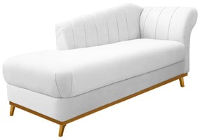 Recamier Vanessa 185cm Lado Esquerdo Suede Branco - ADJ Decor