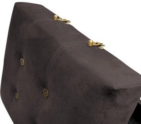Puff Baú Decorativo Caribe 50x40cm Suede Marrom - Sheep Estofados - Marrom