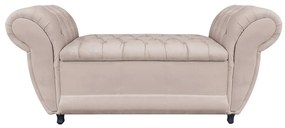 Recamier Baú Londres 1,20 m Suede D'Rossi - Bege