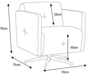 Kit 2 Poltronas Decorativas Astúria Base Giratória Couro Bege G40 - Gran Belo
