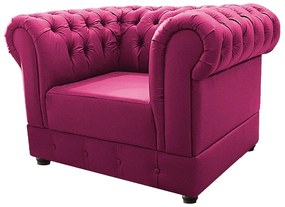 Kit Poltrona e Namoradeira Chesterfield Ana Suede Pink - ADJ Decor