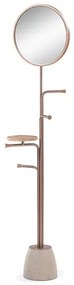 Cabideiro Dália com Espelho Mesa Amêndoa Haste Bronze - 78958 Sun house
