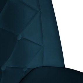 Cadeira de Jantar Micheli Suede Azul Marinho