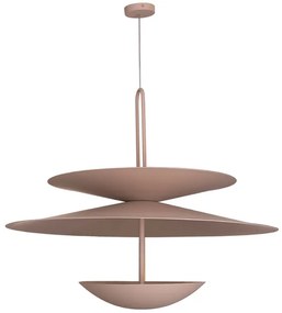 Pendente Aluminio Macadamia 80X70cm Eclisse Duo