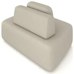 Sofá Modular 140cm Living Sala de Estar Moby Veludo Bege Z08 - Mpozena