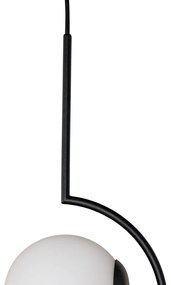 Pendente Allen 12X16,6X35,5Cm 1Xe27 Mini Bulbo G45 Alumínio E Globo Ø1... (BT - Branco Texturizado, FOSCO)