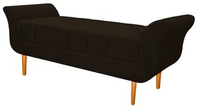 Recamier Estofado Ari 140 cm Casal Corano Marrom - ADJ Decor