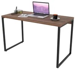 Mesa de Escritório Office 135cm Estilo Industrial Prisma C08 Nogal - M